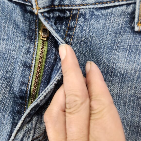 Wrangler Jeans Mens 32x36 Blue Cotton Mid Rise Slim Straight *Read* - Picture 3 of 16